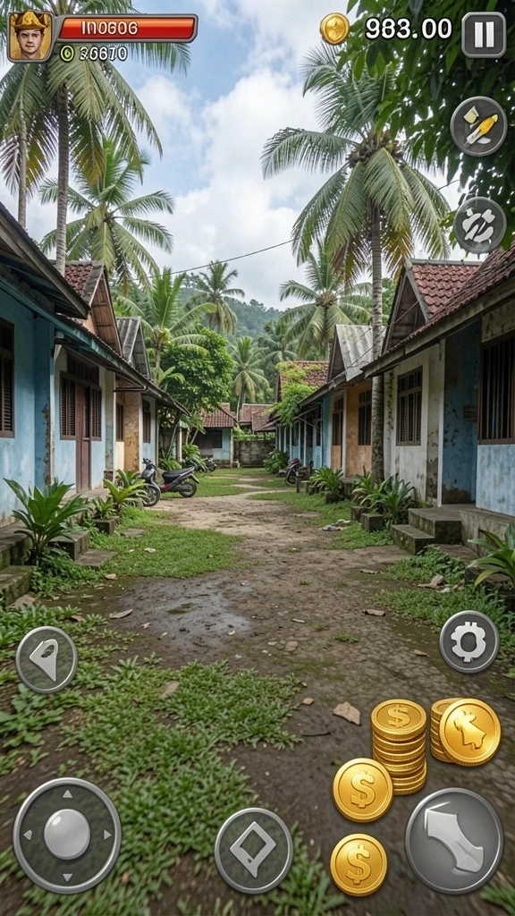 wak89 - Tampilan awal game dengan menu yang menarik.